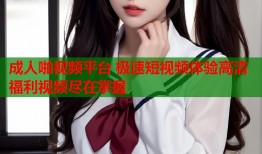 成人啪视频平台 极速短视频体验高清福利视频尽在掌握
