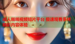 成人啪啪视频短片平台 极速观看多样精彩内容体验
